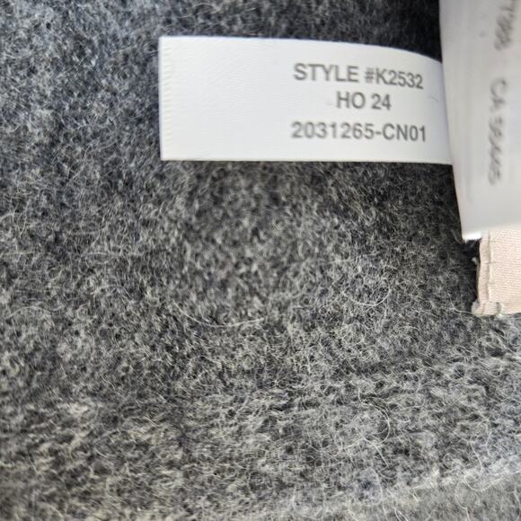 J. Crew Oversized Cashmere Wrap with KMC Monogram - Picture 6 of 8